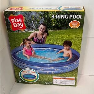 Play Day Blue 3-Ring Kids Pool